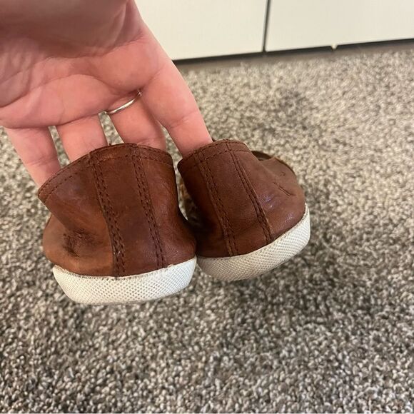 Frye MELANIE SLIP ON sneaker Cognac size 9 leather - Picture 10 of 14